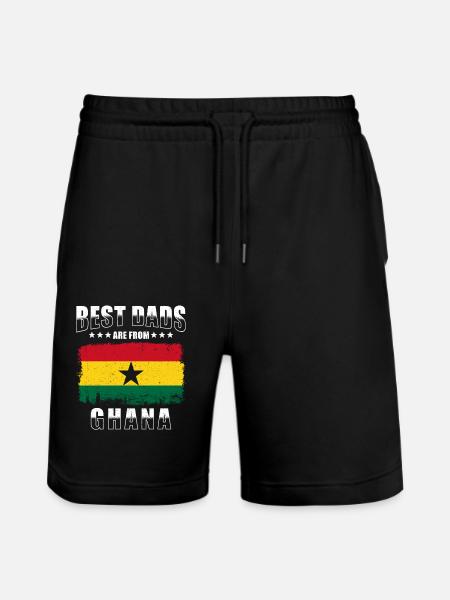 Ghanese father - Stanley/Stella Trainer Unisex Organic Jogging Shorts - black