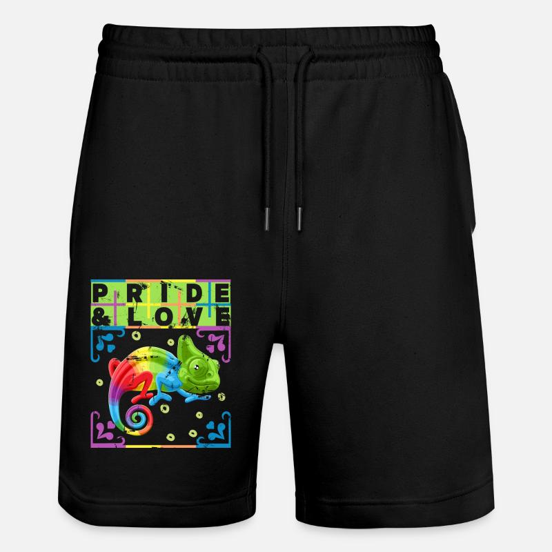 Rainbow Chameleon, LGBT Pride-Rainbow LGBTQ - Short de jogging bio TRAINER Stanley/Stella unisexe - noir