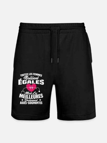 Les meilleures femmes deviennent aides-soignantes - Short de jogging bio TRAINER Stanley/Stella unisexe - noir