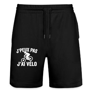 Je Peux Pas J'ai Vélo De Route Vtt Sport Cycliste - Short de jogging bio TRAINER Stanley/Stella unisexe - noir - Devant - Nik (191cm) & Marisol (170cm)