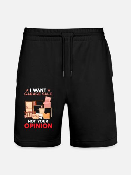 Garage sale slogan - Stanley/Stella Trainer Unisex Organic Jogging Shorts - black