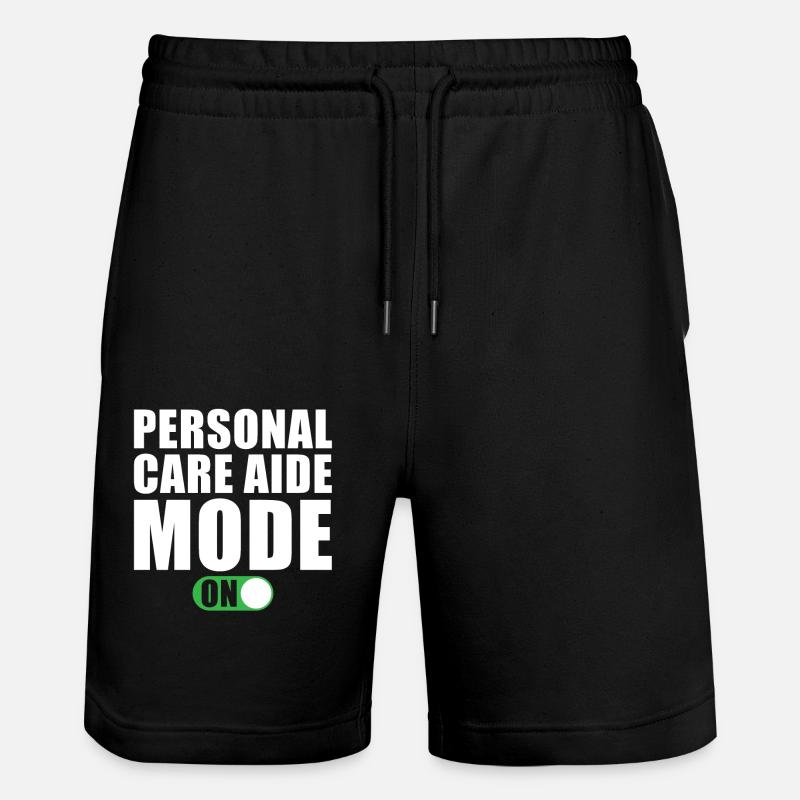 Nursing Assistant Mode On - Stanley/Stella Trainer Unisex Organic Jogging Shorts - black