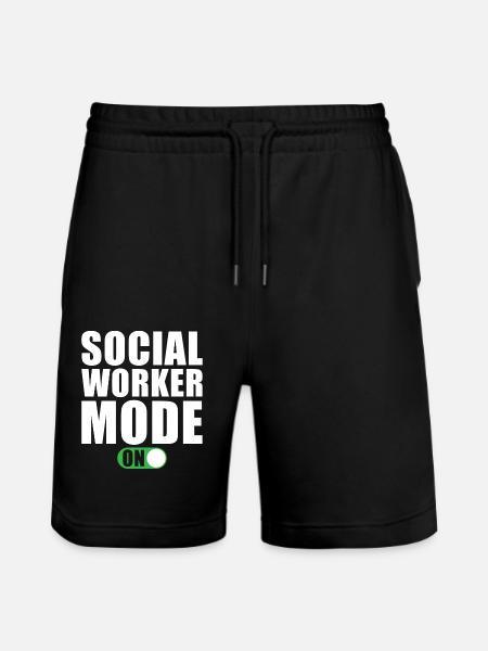 Social worker mode at - Stanley/Stella Trainer Unisex Organic Jogging Shorts - black