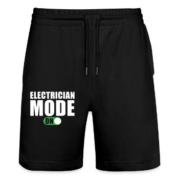 Elektriker Modus Ein - Stanley/Stella Unisex Bio Joggingshorts Trainer  - Schwarz - Vorne - Nik (191cm) & Marisol (170cm)