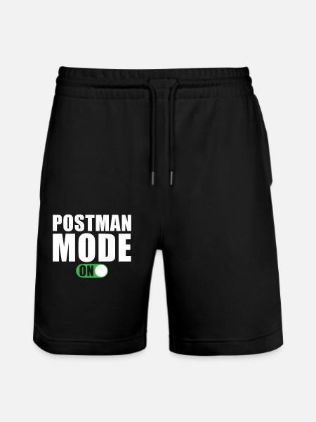 Postman Mode A Postman Gift - Stanley/Stella Trainer Unisex Organic Jogging Shorts - black