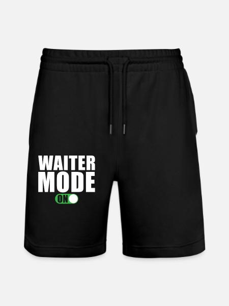 Waiter Mode One Service Restaurant - Stanley/Stella Trainer Unisex Organic Jogging Shorts - black