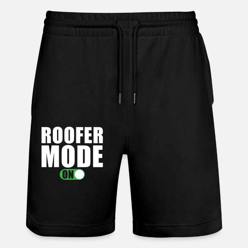Dachdecker Modus Ein - Stanley/Stella Unisex Bio Joggingshorts Trainer  - Schwarz