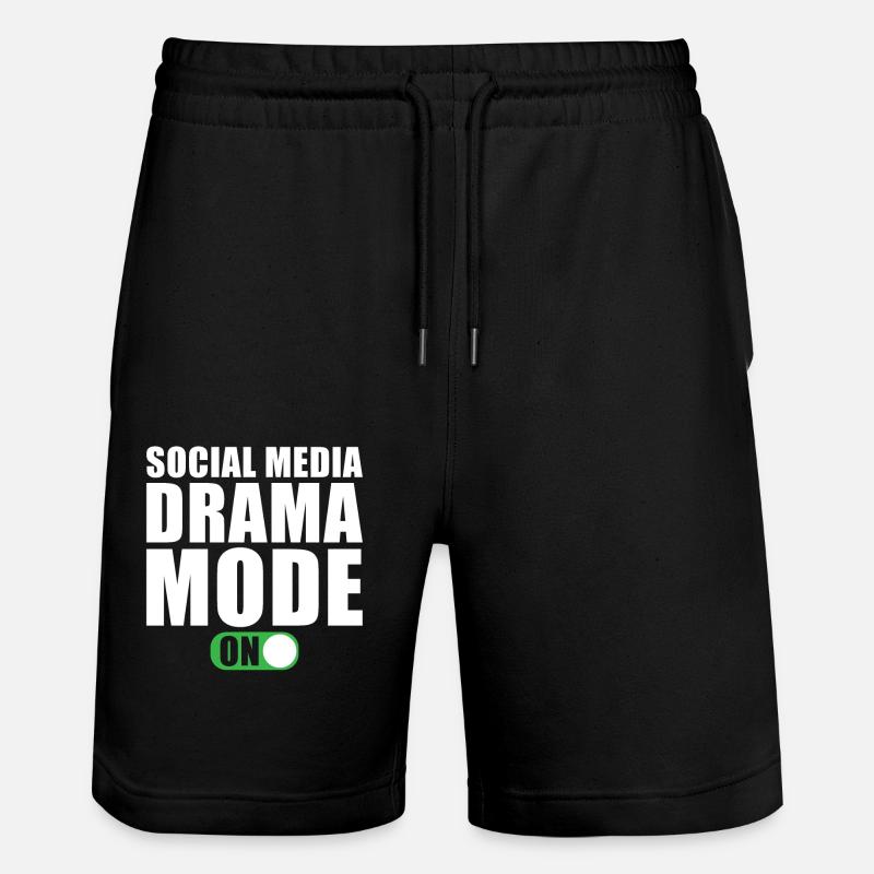 Mode médias sociaux activé - Short de jogging bio TRAINER Stanley/Stella unisexe - noir