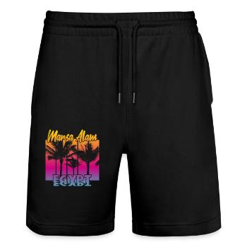 Marsa Alam Egypt - Stanley/Stella Unisex Bio Joggingshorts Trainer  - Schwarz - Vorne - Nik (191cm) & Marisol (170cm)