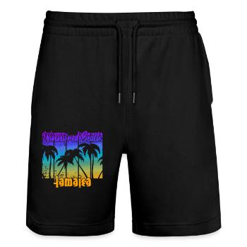 Winnifred Beach Jamaica - Stanley/Stella Unisex Bio Joggingshorts Trainer  - Schwarz - Vorne - Nik (191cm) & Marisol (170cm)