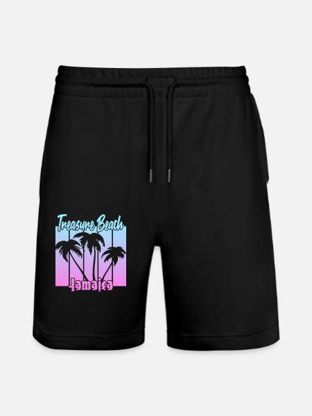 Treasure Beach Jamaica - Stanley/Stella Trainer Unisex Organic Jogging Shorts - black