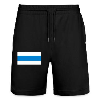 Drapeau de la Russie Nouveau - Short de jogging bio TRAINER Stanley/Stella unisexe - noir - Devant - Nik (191cm) & Marisol (170cm)