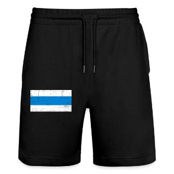 Drapeau de la Russie Nouveau - Short de jogging bio TRAINER Stanley/Stella unisexe - noir - Devant - Nik (191cm) & Marisol (170cm)