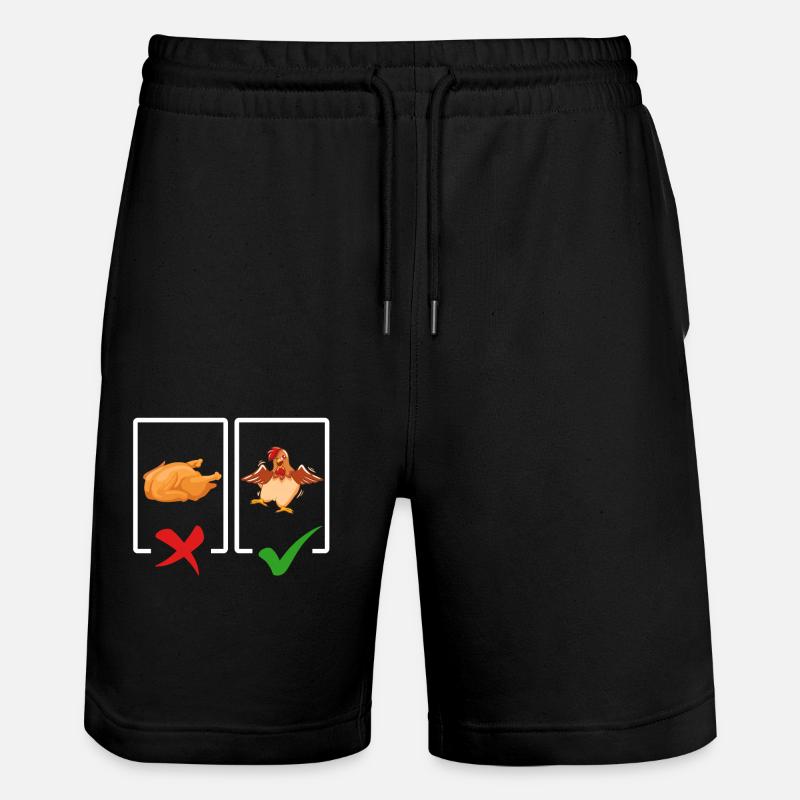 Cadeau végétarien drôle - Short de jogging bio TRAINER Stanley/Stella unisexe - noir