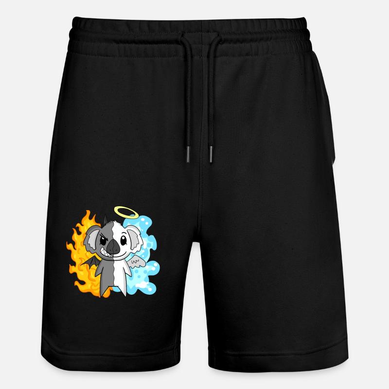 Koala - Angels and Devils - Stanley/Stella Trainer Unisex Organic Jogging Shorts - black