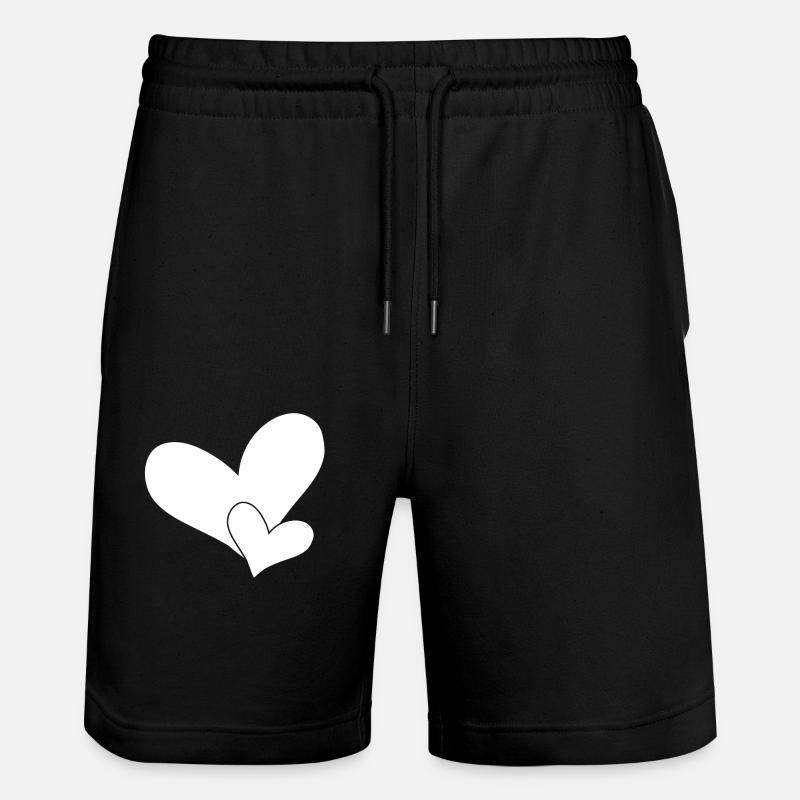 Cœurs - Short de jogging bio TRAINER Stanley/Stella unisexe - noir