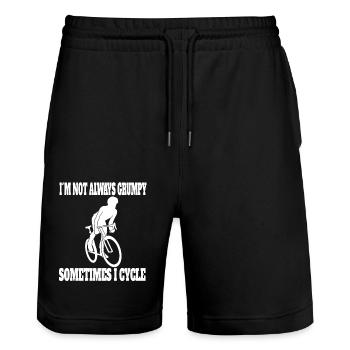 Mountain Bike Cycling Bicycle Tour Cycling - Stanley/Stella Trainer Unisex Organic Jogging Shorts - black - Front - Nik (191cm) & Marisol (170cm)