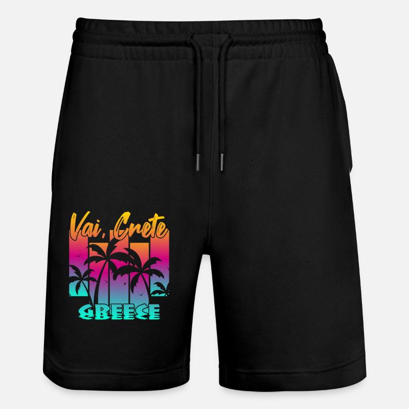 Vai Crète Grèce - Short de jogging bio TRAINER Stanley/Stella unisexe - noir