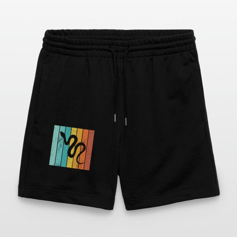Snake Retro Reptile Python Gift idea Stanley/Stella Trainer Unisex Organic Jogging Shorts