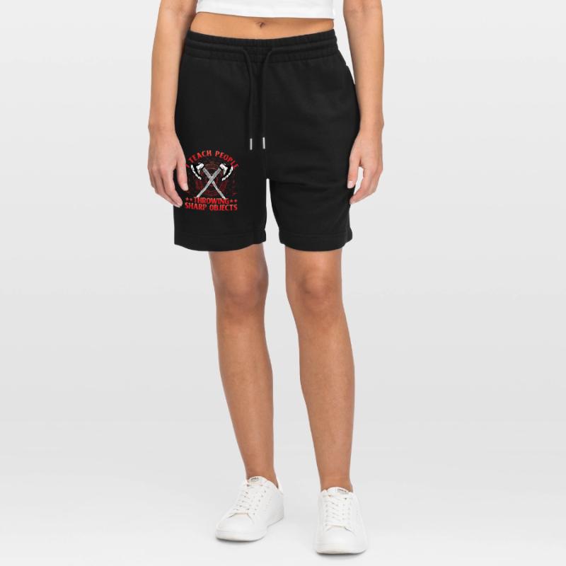 I teach people throwing Sharp Objects Axe Throwing Stanley/Stella Trainer Unisex Organic Jogging Shorts