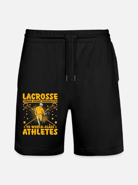 Lacrosse Lustiger Spruch - Stanley/Stella Unisex Bio Joggingshorts Trainer - Schwarz