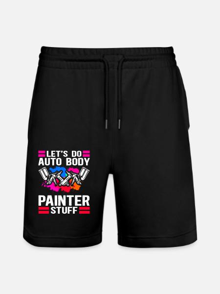 Painter Vehicle Painter Airbrush Gift - Stanley/Stella Trainer Unisex Organic Jogging Shorts - black