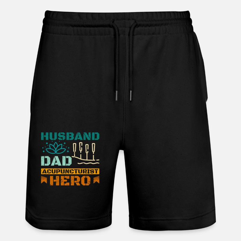 Mari papa acupuncteur héros - Short de jogging bio TRAINER Stanley/Stella unisexe - noir