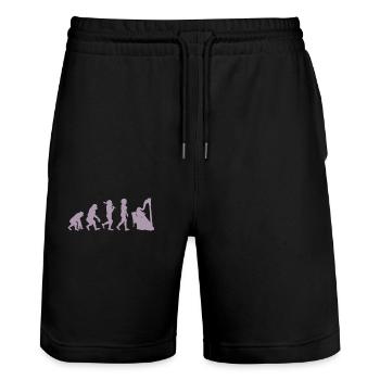 Music Harp Evolution for Women black - Stanley/Stella Trainer Unisex Organic Jogging Shorts - black - Front - Nik (191cm) & Marisol (170cm)