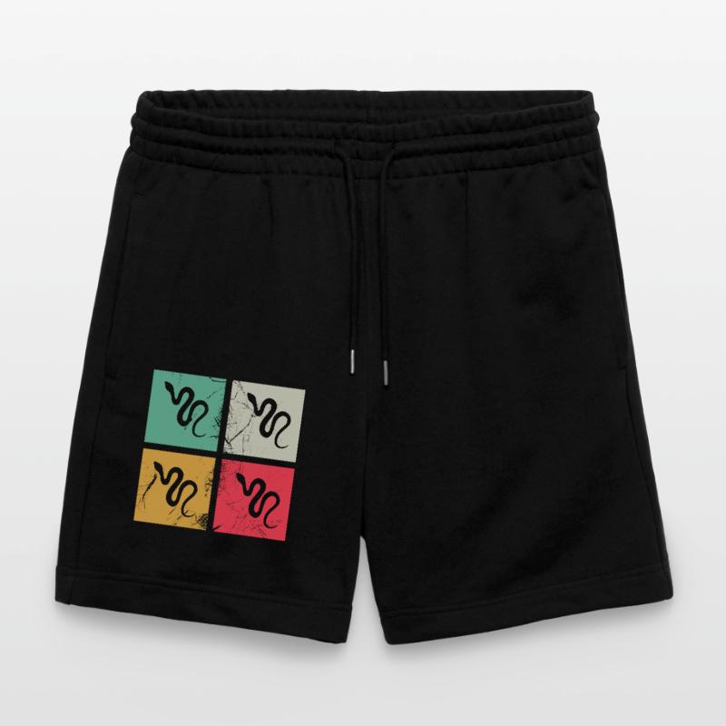 Snake Retro Reptile Python Idée cadeau Short de jogging bio TRAINER Stanley/Stella unisexe