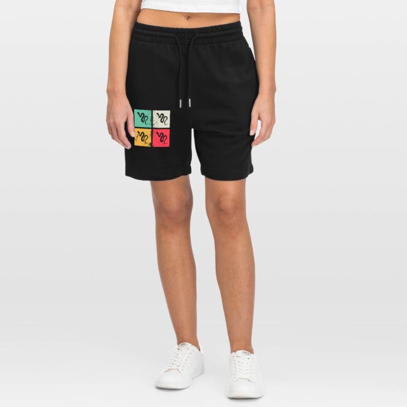 Snake Retro Reptile Python Idée cadeau Short de jogging bio TRAINER Stanley/Stella unisexe