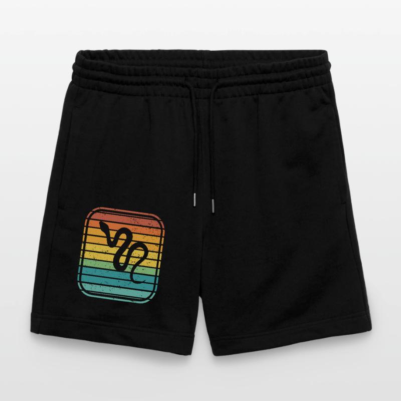 Snake Retro Reptile Python Idée cadeau Short de jogging bio TRAINER Stanley/Stella unisexe