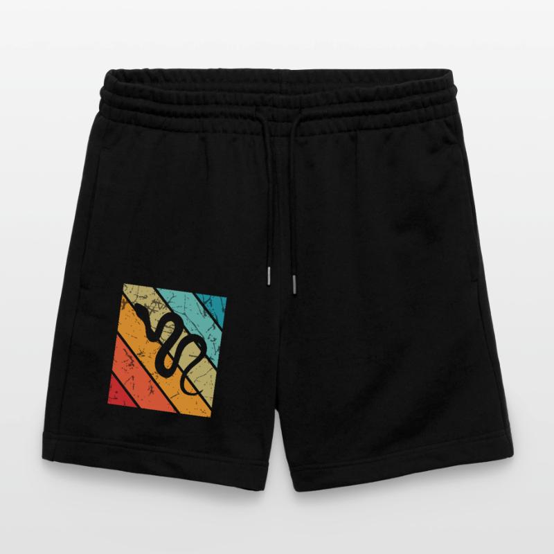 Snake Retro Reptile Python Idée cadeau Short de jogging bio TRAINER Stanley/Stella unisexe