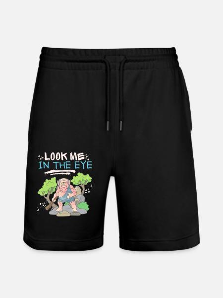 Cyclops, zombie, zombie monster, funny saying - Stanley/Stella Trainer Unisex Organic Jogging Shorts - black