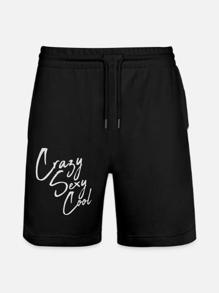 crazy sexy cool design - Stanley/Stella Trainer Unisex Organic Jogging Shorts - black