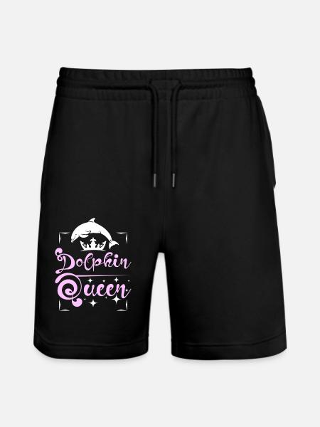 Dolphin queen - Stanley/Stella Trainer Unisex Organic Jogging Shorts - black