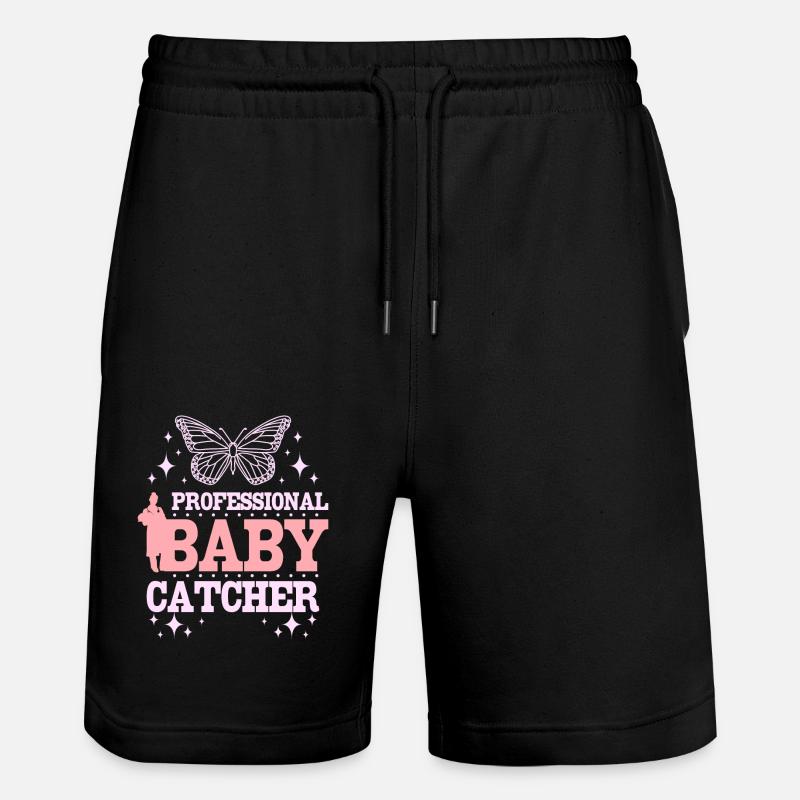 Attrape-bébé professionnel - Short de jogging bio TRAINER Stanley/Stella unisexe - noir