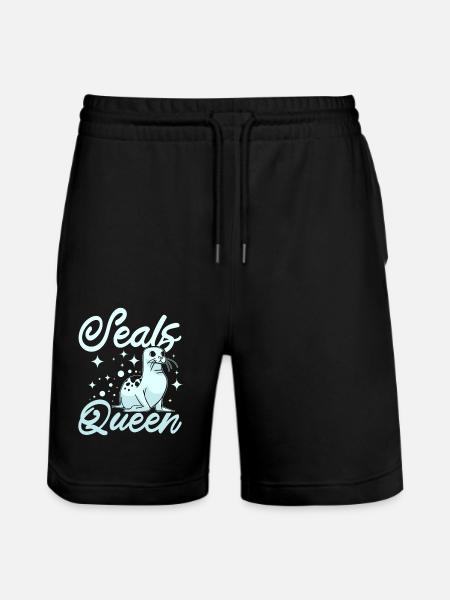Femmes Fille Seals reine - Short de jogging bio TRAINER Stanley/Stella unisexe - noir