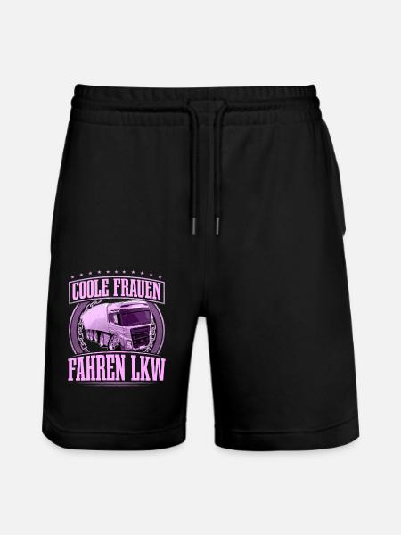 LKW Fahrerin - Stanley/Stella Unisex Bio Joggingshorts Trainer - Schwarz