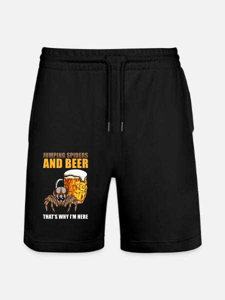 Jumping Spider Saying - Stanley/Stella Trainer Unisex Organic Jogging Shorts - black