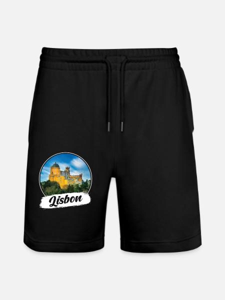 Lisbon Souvenir - Stanley/Stella Trainer Unisex Organic Jogging Shorts - black