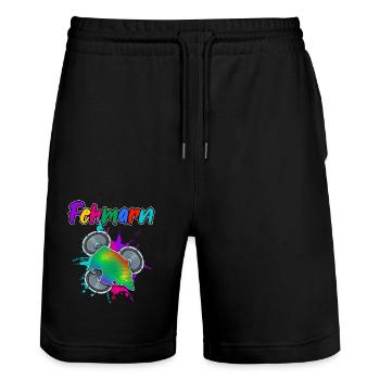 Fehmarn Beat - Stanley/Stella Unisex Bio Joggingshorts Trainer  - Schwarz - Vorne - Nik (191cm) & Marisol (170cm)