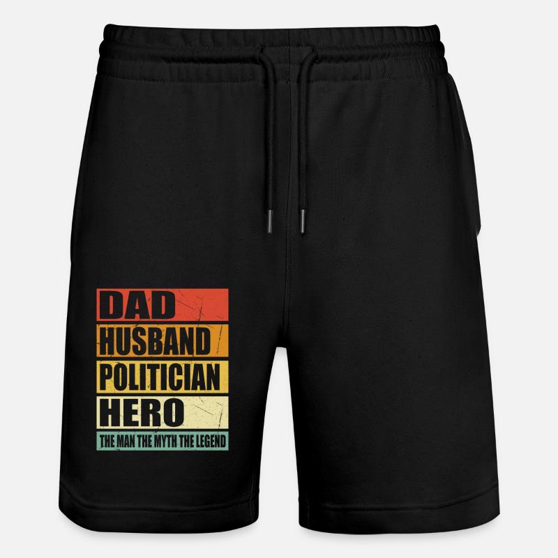 Vater Ehemann Politiker Held - Stanley/Stella Unisex Bio Joggingshorts Trainer  - Schwarz