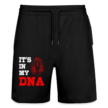 It's in my dna hot air balloon pilot - Stanley/Stella Trainer Unisex Organic Jogging Shorts - black - Front - Nik (191cm) & Marisol (170cm)