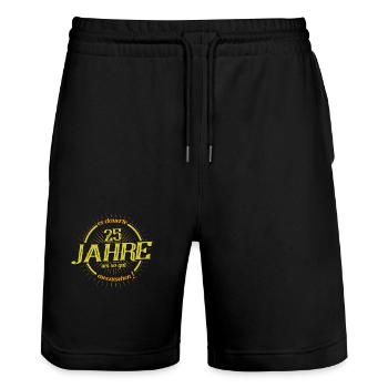 Esdauerte 25 Jahre um so gut auszusehen - Stanley/Stella Unisex Bio Joggingshorts Trainer  - Schwarz - Vorne - Nik (191cm) & Marisol (170cm)