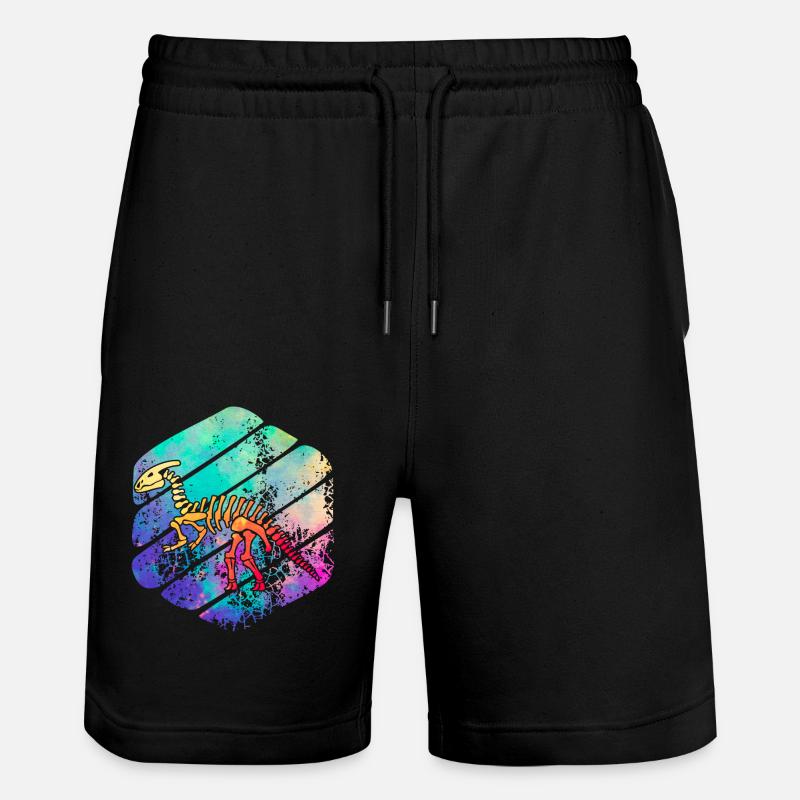 Dinosaurier - Stanley/Stella Unisex Bio Joggingshorts Trainer  - Schwarz