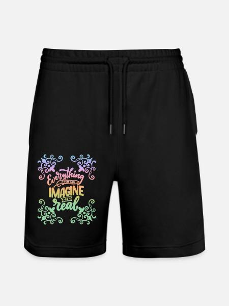 Motivational saying, inspiring, rainbow - Stanley/Stella Trainer Unisex Organic Jogging Shorts - black
