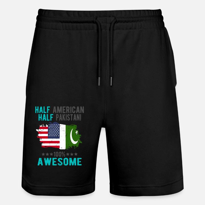 Moitié américain moitié pakistanais - Short de jogging bio TRAINER Stanley/Stella unisexe - noir