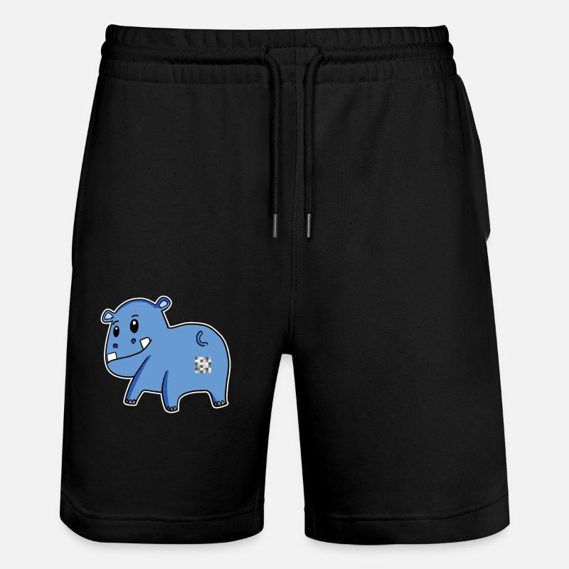 Hippo Ass - Hippopotame Butt - Short de jogging bio TRAINER Stanley/Stella unisexe - noir