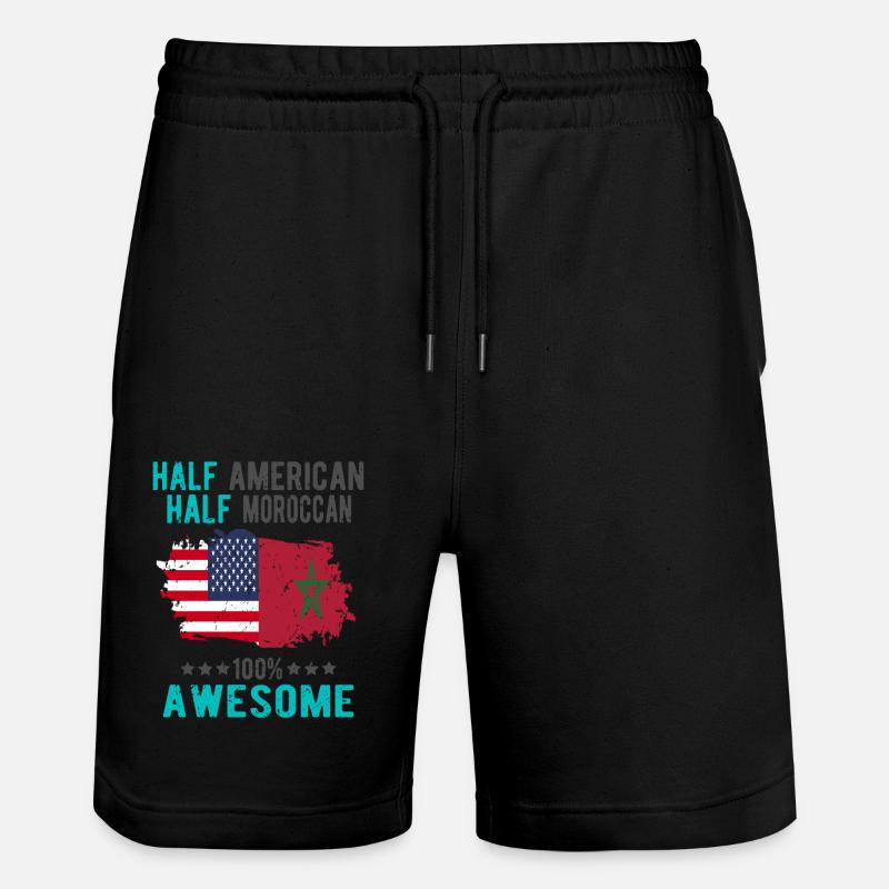 Moitié américain moitié marocain - Short de jogging bio TRAINER Stanley/Stella unisexe - noir