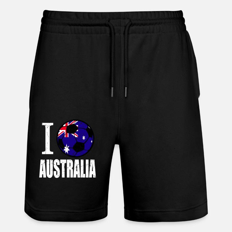 Football australien - Short de jogging bio TRAINER Stanley/Stella unisexe - noir